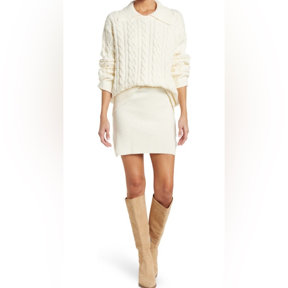 Free People Laurel Sweater Moonglow Size Large EUC